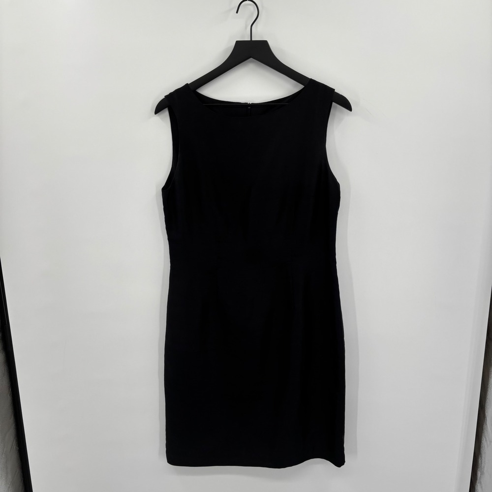 Vintage Carol Anderson Silk Sheath Dress 10‎ Black Sleeveless Luxury Wedding